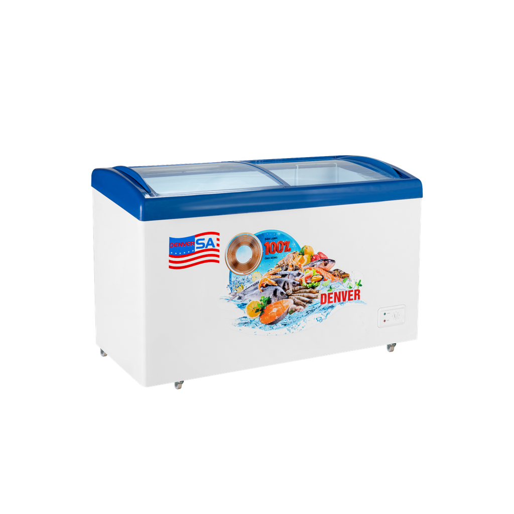  Tủ đông mặt kính Denver AS 559K 365L Lòng chống dính 