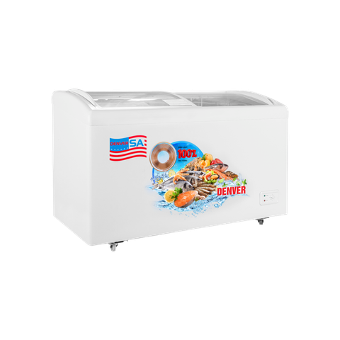  Tủ đông mặt kính Denver AS 559K 365L Lòng inox 