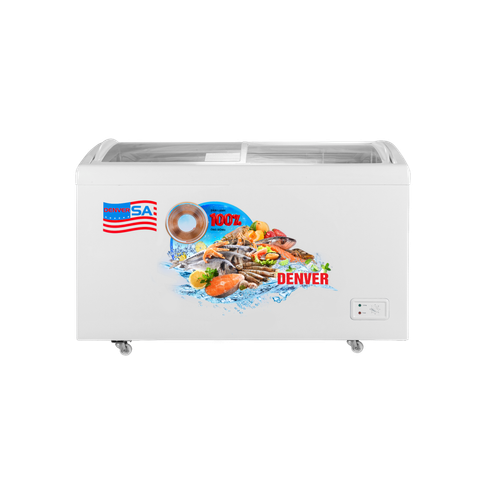  Tủ đông mặt kính Denver AS 559K 365L Lòng inox 