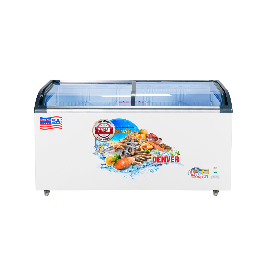 Tủ đông kính cong Denver AS 1580K - Làm lạnh sâu, chống dính - trưng bày chuyên nghiệp 