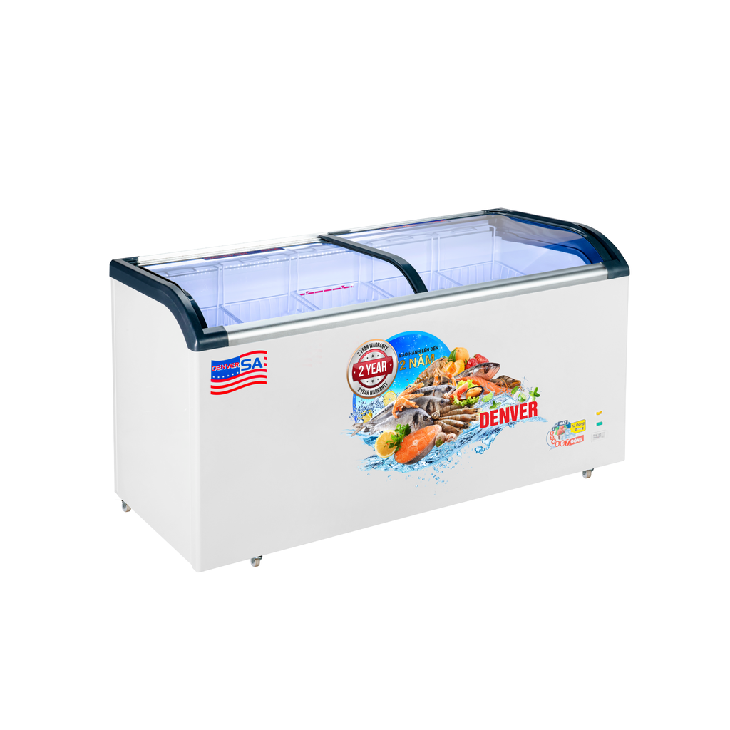  Tủ đông kính cong Denver AS 880K trưng bày, lạnh sâu, tối ưu hóa bảo quản và bán hàng 