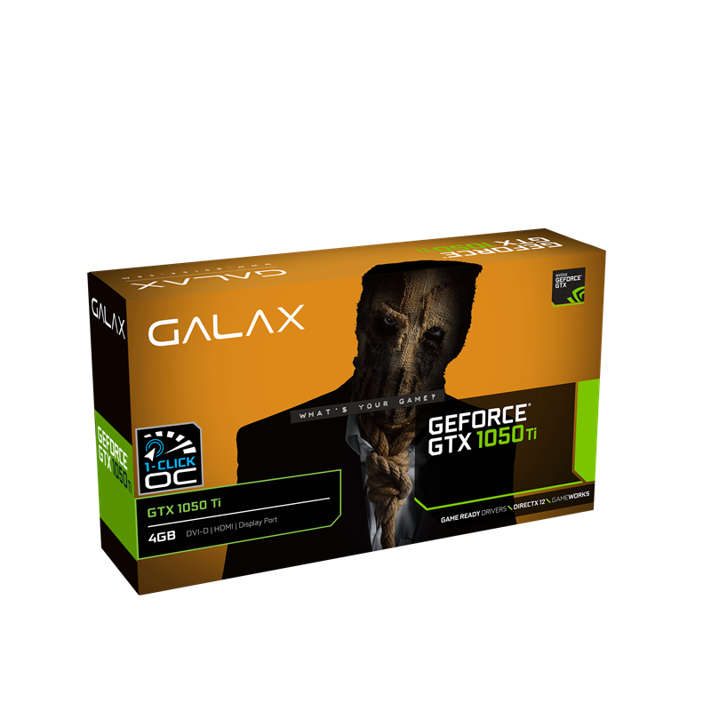 Card Đồ Họa Galax GeForce GTX 1050Ti ( 1-Click OC ) 4GB DDR5