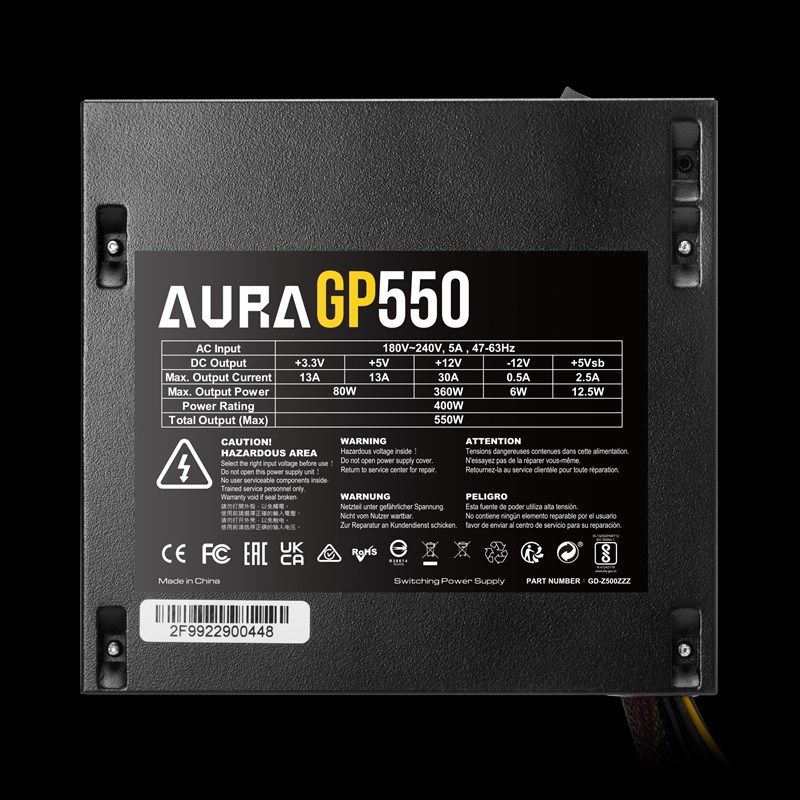 Nguồn Máy Tính Gamdias AURA GP550