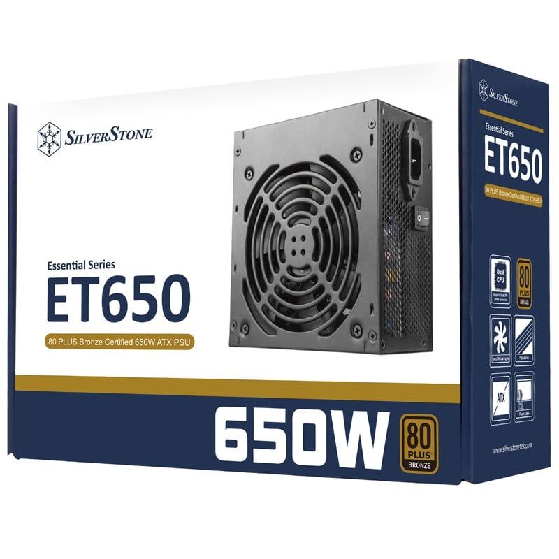 Nguồn Máy Tính Silver Stone ET650 Bronze 650W (80 PLUS Bronze)