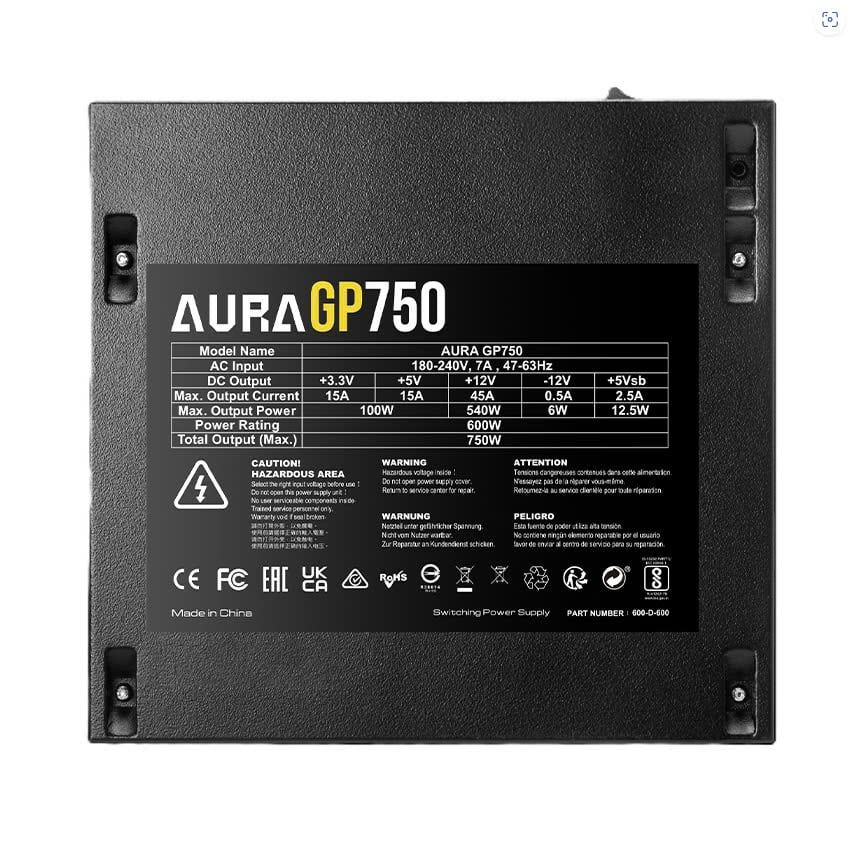 Nguồn Máy Tính Gamdias AURA GP750