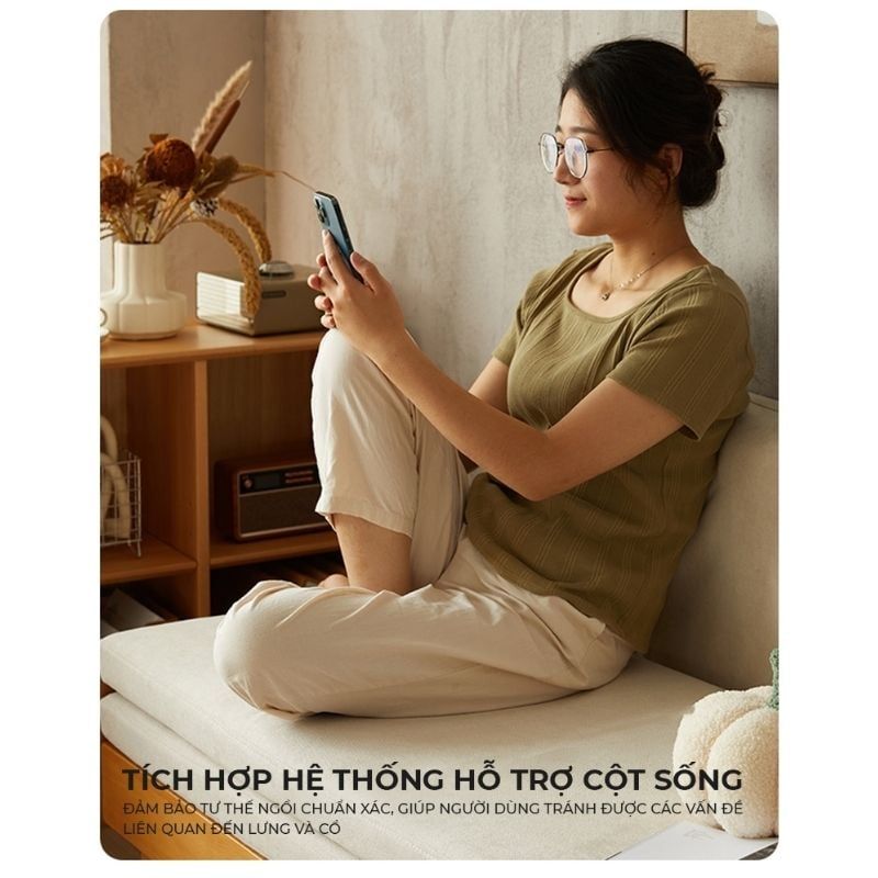 Sofa giường gấp gọn vải lanh canvas SmartFurni - SMF22