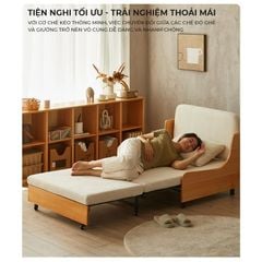Sofa giường gấp gọn vải lanh canvas SmartFurni - SMF22A