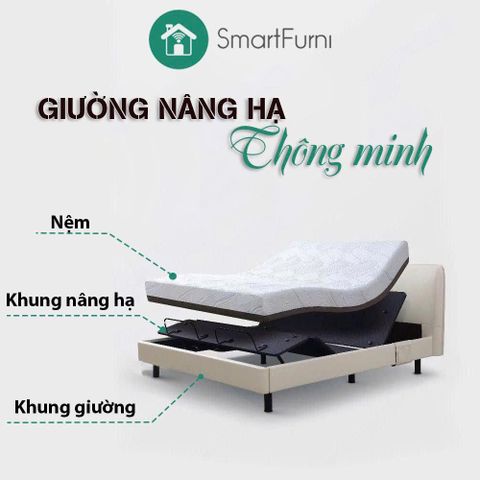 Giường Nâng Hạ Thông Minh SmartFurni GSF200 size 1M8 x 2M