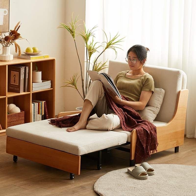 Sofa giường gấp gọn vải lanh canvas SmartFurni - SMF22