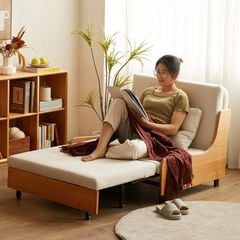 Sofa giường gấp gọn vải lanh canvas SmartFurni - SMF22
