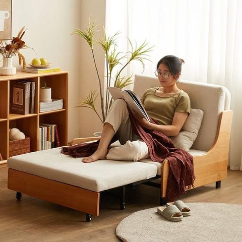 Sofa giường gấp gọn vải lanh canvas SmartFurni - SMF22A