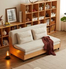 Sofa giường gấp gọn vải lanh canvas SmartFurni - SMF22