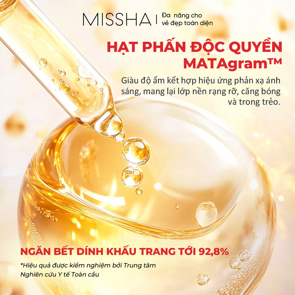 Phấn nước căng bóng Missha Glow SPF40 PA+++ 14g