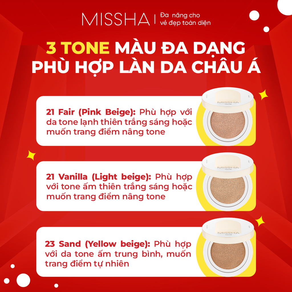 Phấn nước căng bóng Missha Glow SPF40 PA+++ 14g