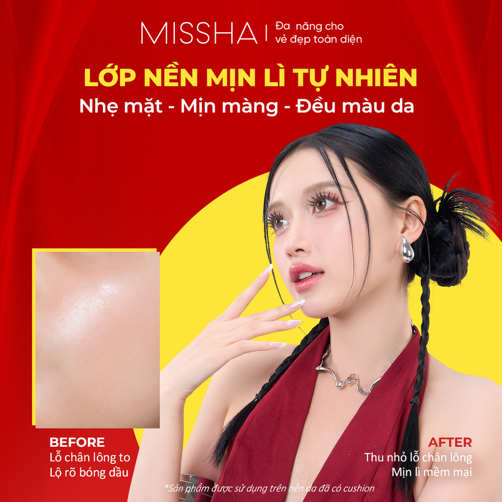 Phấn phủ nén kiềm dầu Missha Airy Pot Pressed Powder 5g