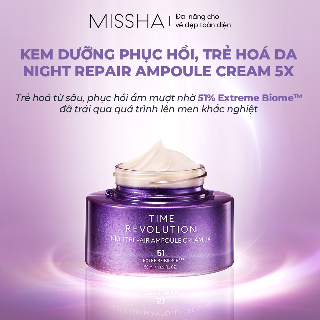 Kem dưỡng phục hồi chống lão hoá Time Revolution Night Repair Ampoule Cream 5X 50ml