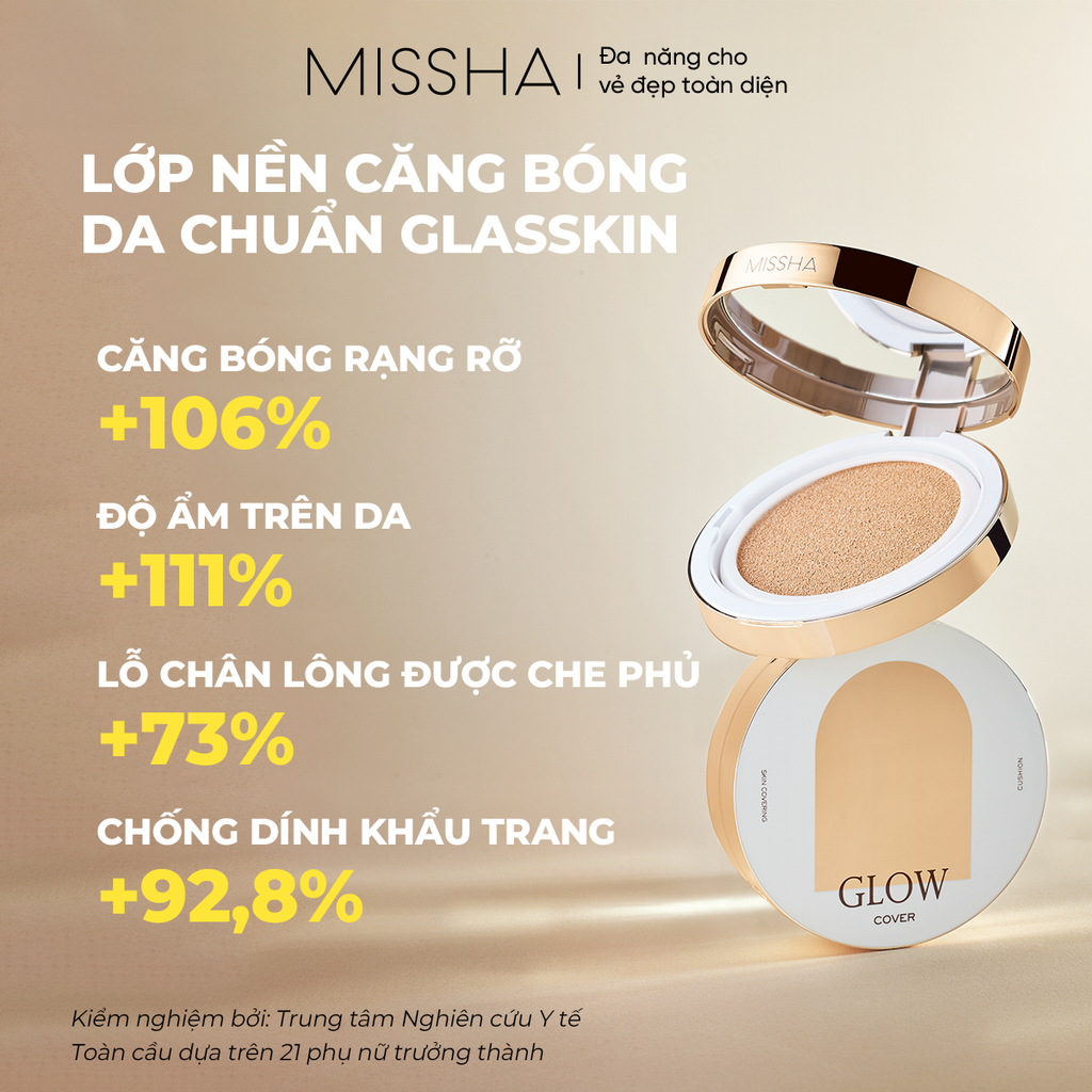 Phấn nước căng bóng Missha Glow SPF40 PA+++ 14g