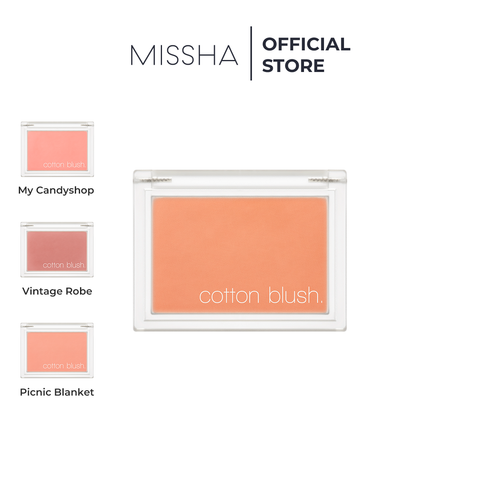 Phấn má mịn lì Missha Cotton Blush 4g