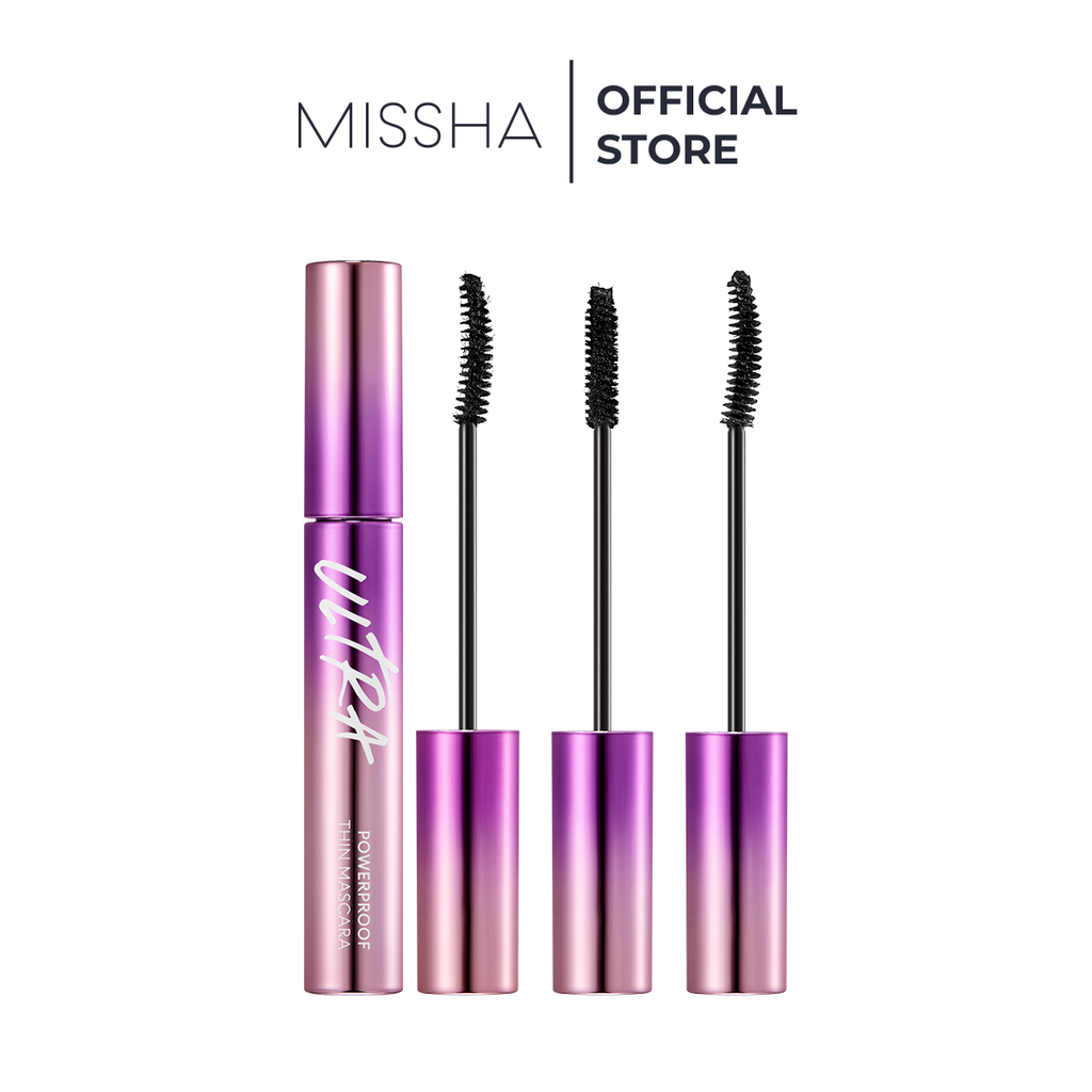 Mascara làm tơi, cong và dài mi tự nhiên Missha Ultra Powerproof Thin 9g