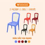  Ghế Nhựa Tựa Lưng Đại 9 Sọc - Chắc Chắn, Dày Dặn, Nhựa PP Chính Phẩm - Nhựa Vĩ Hưng 