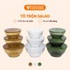  BỘ 3 Tô Nhựa Vĩ Hưng Đựng Hoa Quả, Trộn Salad Cao Cấp, Hiện Đại, Dày Dặn Có Nắp Đậy - VHE-38 