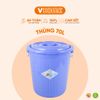  Thùng Nhựa Tròn Có Nắp 70L Nhựa Vĩ Hưng - Đựng Đồ, Lưu Trữ Tiện Lợi 