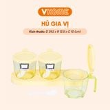  Lọ Đựng Gia Vị Có Thìa, Hũ Gia Vị 3 Ngăn, 4 Ngăn Có Nắp Đậy - Tiện Dụng, Bền Đẹp - Nhựa Vĩ Hưng 