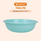  Thau Nhựa 28cm Nhiều Màu Nhựa Chính Phẩm, Không BPA, Bền Đẹp, An Toàn Sức Khỏe, Tiện Lợi Vĩ Hưng 