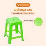  Ghế Cao Nhựa Dày Bền, Nhiều Màu Sắc, Nhựa Chính Phẩm - Chất Lượng Cao - Nhựa Vĩ Hưng 