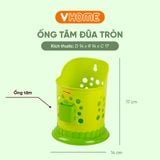  Ống Cắm Đũa Muỗng Hình Tròn Kèm Hộp Đựng Tăm, An Toàn Sức Khỏe - Nhựa Chính Phẩm - Nhựa Vĩ Hưng 
