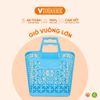  Giỏ Vuông Lớn Vĩ Hưng Đựng Đồ Tiện Lợi - Chất Liệu Nhựa Cao Cấp 