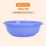  Thau Nhựa 38cm Nhiều Màu Nhựa Chính Phẩm, Không BPA, Bền Đẹp, An Toàn Sức Khỏe, Tiện Lợi Vĩ Hưng 