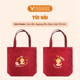  Túi tote Vải Canvas Màu đỏ Rắn rỏi & Tỵ nạnh - Đựng được Laptop 15 inches - Tiện lợi & Dày dặn 