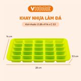  Khay Làm Đá 25 Viên - Không Chứa BPA, An Toàn - Nhựa Vĩ Hưng 