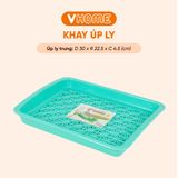  Khay Úp Ly 3 Kích Cỡ, 3 Màu Nhựa Chính Phẩm, An Toàn Sức Khỏe, Bền Đẹp Tiện Lợi Vĩ Hưng 