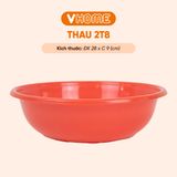  Thau Nhựa 28cm Nhiều Màu Nhựa Chính Phẩm, Không BPA, Bền Đẹp, An Toàn Sức Khỏe, Tiện Lợi Vĩ Hưng 