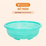  Rổ Tròn Có Chân Đa Màu Sắc, Không BPA, An Toàn Sức Khỏe, Nhựa Vĩ Hưng Chất Lượng Cao 