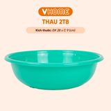  Thau Nhựa 28cm Nhiều Màu Nhựa Chính Phẩm, Không BPA, Bền Đẹp, An Toàn Sức Khỏe, Tiện Lợi Vĩ Hưng 