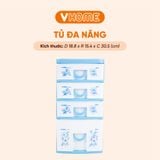  Tủ Đồ Mini Để Bàn, Tủ Mini Đựng Mỹ Phẩm Đa Năng 3 4 5 Ngăn - Nhựa Vĩ Hưng 