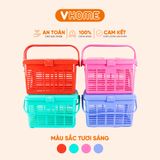  Giỏ Quai Giữa, Giúp Đựng Đồ Chơi, Quần Áo, Sách Vở, Đồ Đi Sanh Cho Mẹ Nhựa VĨ HƯNG 
