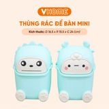  Thùng Rác MIni Dễ Thương Nhựa PP Bền Đẹp, Chống Thấm, Nhiều Màu Sắc - Thương Hiệu Vĩ Hưng 