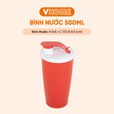  Bình Nước Nắp Bật 500ml Nhựa Chính Phẩm, Nhiều Màu Sắc, Nhỏ Gọn Tiện Lợi, An Toàn, Nhựa Vĩ Hưng 