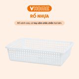  Rổ Nhựa Chữ Nhật 6 Màu, 6 Kích Cỡ - Chất Lượng Cao, Nhựa Vĩ Hưng 