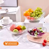  Đĩa Nhựa Pha Lê Cao Cấp Đựng Trái Cây, Bánh Kẹo - Sang Trọng, Tiện Dụng, Nhựa Vĩ Hưng 