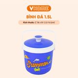  Bình Đá HOT TREND 1.5L Giữ Nhiệt Uống Trà Sữa, Trà Chanh, Nhỏ Gọn Quai Xách Tiện Lợi Hưng Thuận Lợi 