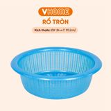  Rổ Gạo Nhựa Tròn 34x10cm - Bền Đẹp, Đa Dụng, Chất Lượng Cao - Nhựa Vĩ Hưng 