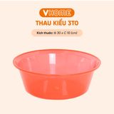  Thau Nhựa 30cm Nhiều Màu Nhựa Chính Phẩm, Không BPA, Bền Đẹp, An Toàn Sức Khỏe, Tiện Lợi Vĩ Hưng 