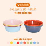  Thau Nhựa 28cm Nhiều Màu Nhựa Chính Phẩm, Không BPA, Bền Đẹp, An Toàn Sức Khỏe, Tiện Lợi Vĩ Hưng 