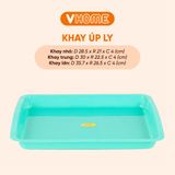  Khay Nhựa Hình Chữ Nhật - Có 3 Kích Cỡ, Đa Màu Sắc - Nhựa PP Chính Phẩm, Bền Bỉ - Nhựa Vĩ Hưng 
