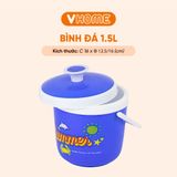  Bình Đá HOT TREND 1.5L Giữ Nhiệt Uống Trà Sữa, Trà Chanh, Nhỏ Gọn Quai Xách Tiện Lợi Hưng Thuận Lợi 